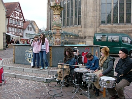 Werbeaktion in der Stadt