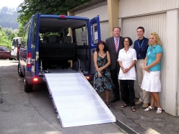 Die Rampe f&uuml;r den Bus wurde vom F&ouml;rderverein gekauft