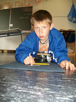 Rollbrett im Leseunterricht