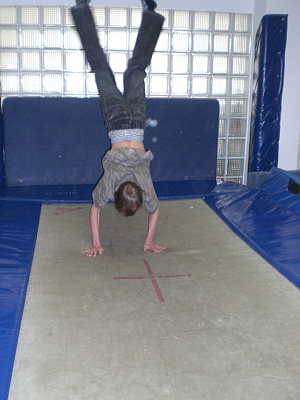 auf dem Trampolin