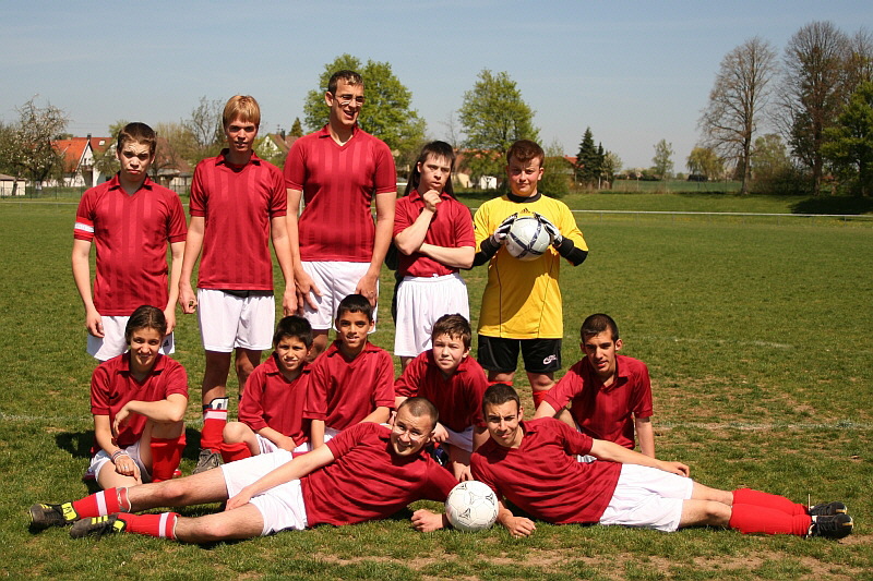 Die Fu&szlig;ballmannnschaft der Klosterbergschule im Jahr 2007