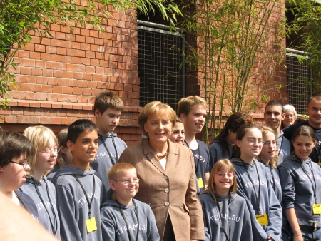 Gruppenfoto mit Kanzlerin