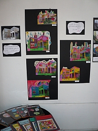 Ausstellung "Sch�ler malen nach Hundertwasser"