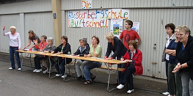 Das Team zum Zählen der gelaufenen Runden