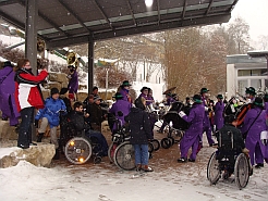 Die Guggenmusik Überdruck in der Klosterbergschule