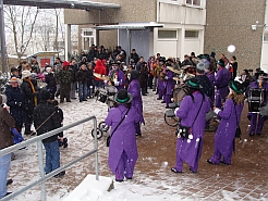 Die Guggenmusik Überdruck in der Klosterbergschule