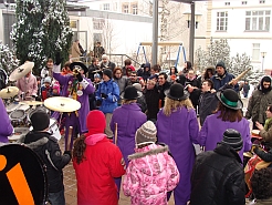 Die Guggenmusik Überdruck in der Klosterbergschule