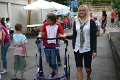 Der Start zum Lauf um die Leiterplattenschule