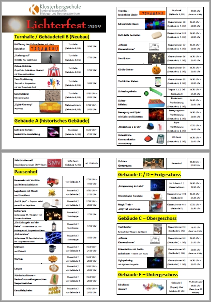 Programm Lichterfest